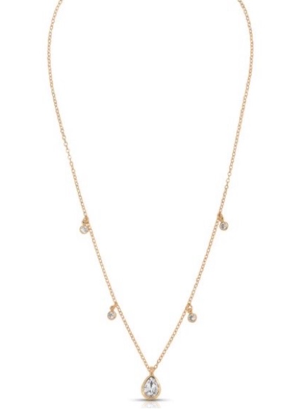 Ettika Gold Dripping In Crystals Drop Necklace